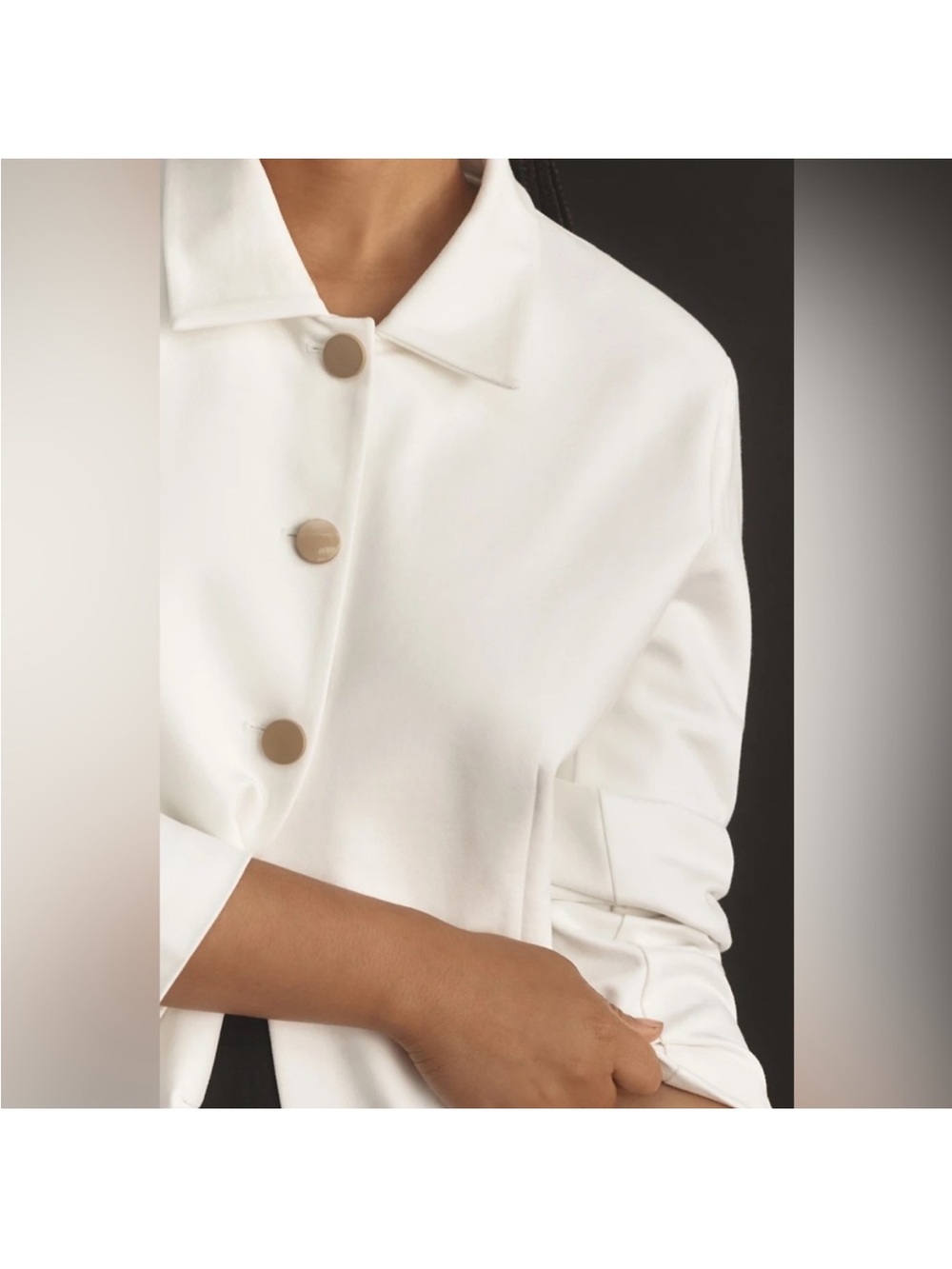 Anthropologie Dolan Left Coast Ponte Military Blazer Jacket - Picture 7 of 14